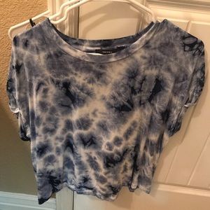 Blue tie dye top